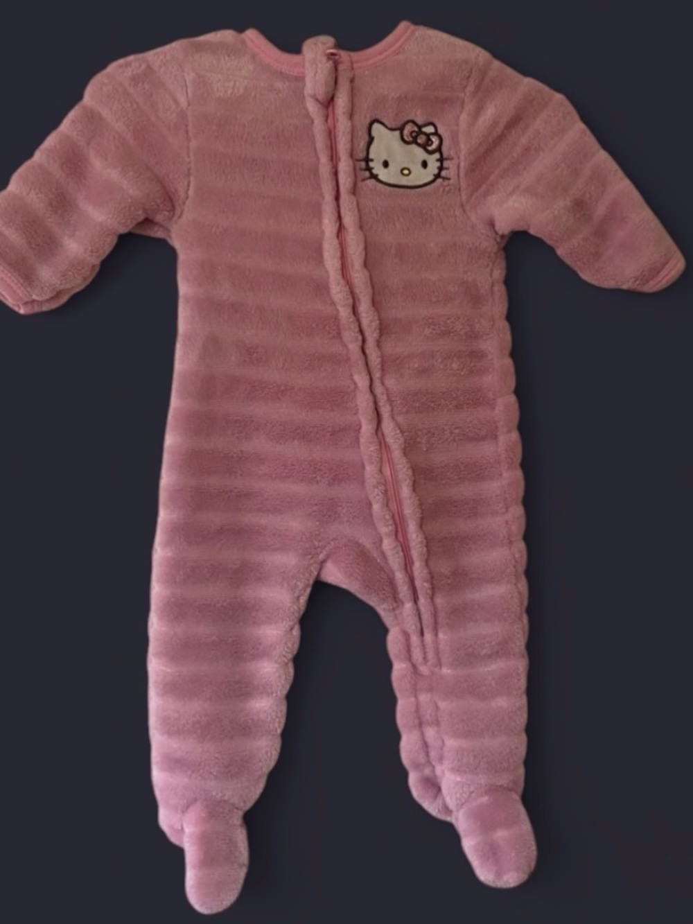 Hello Kitty Plush Pink Footed One-Piece Pajamas 3 Months